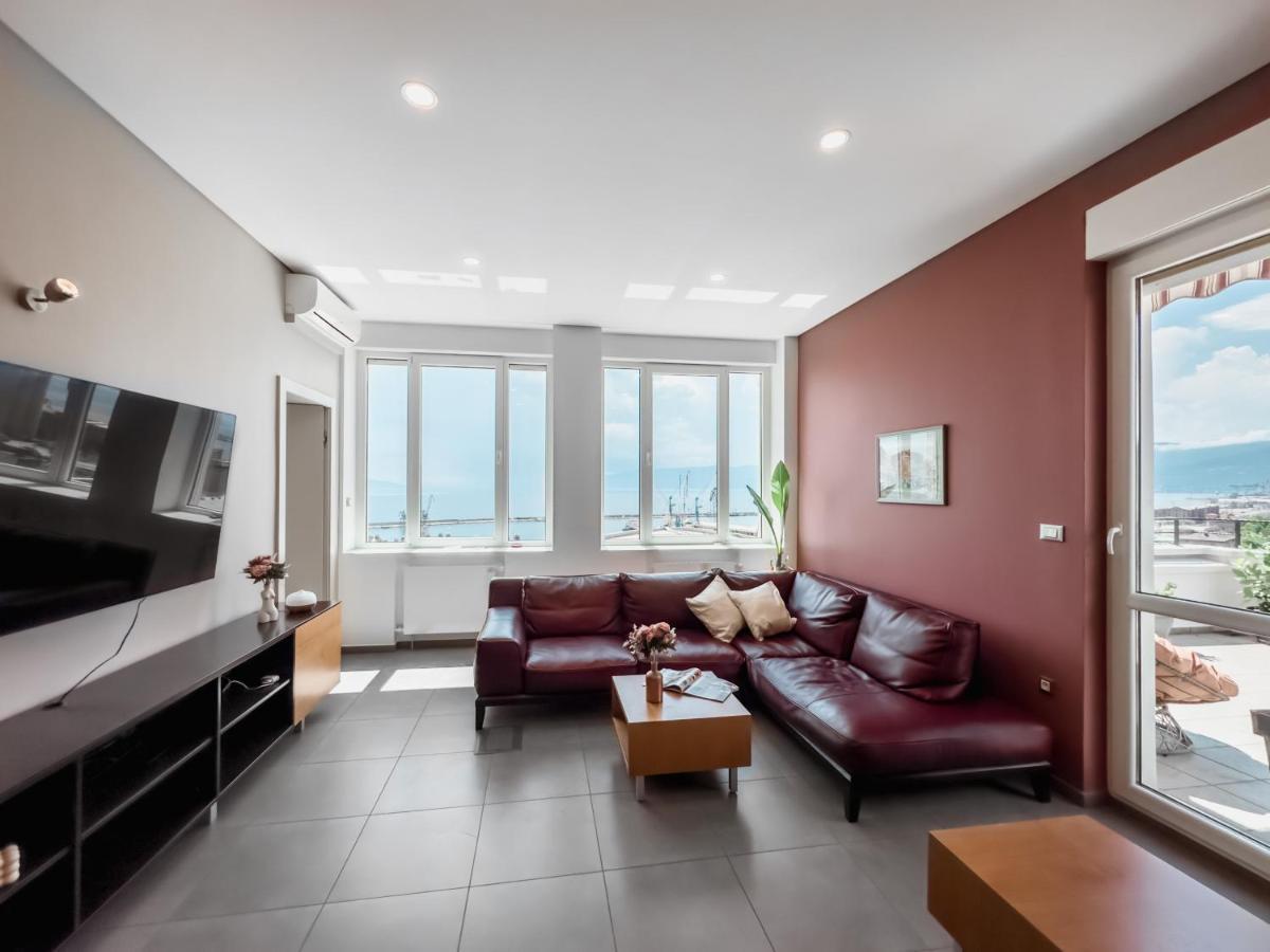 105M2 Penthouse Sea View Rijeka With Free Garage Parking Leilighet Eksteriør bilde