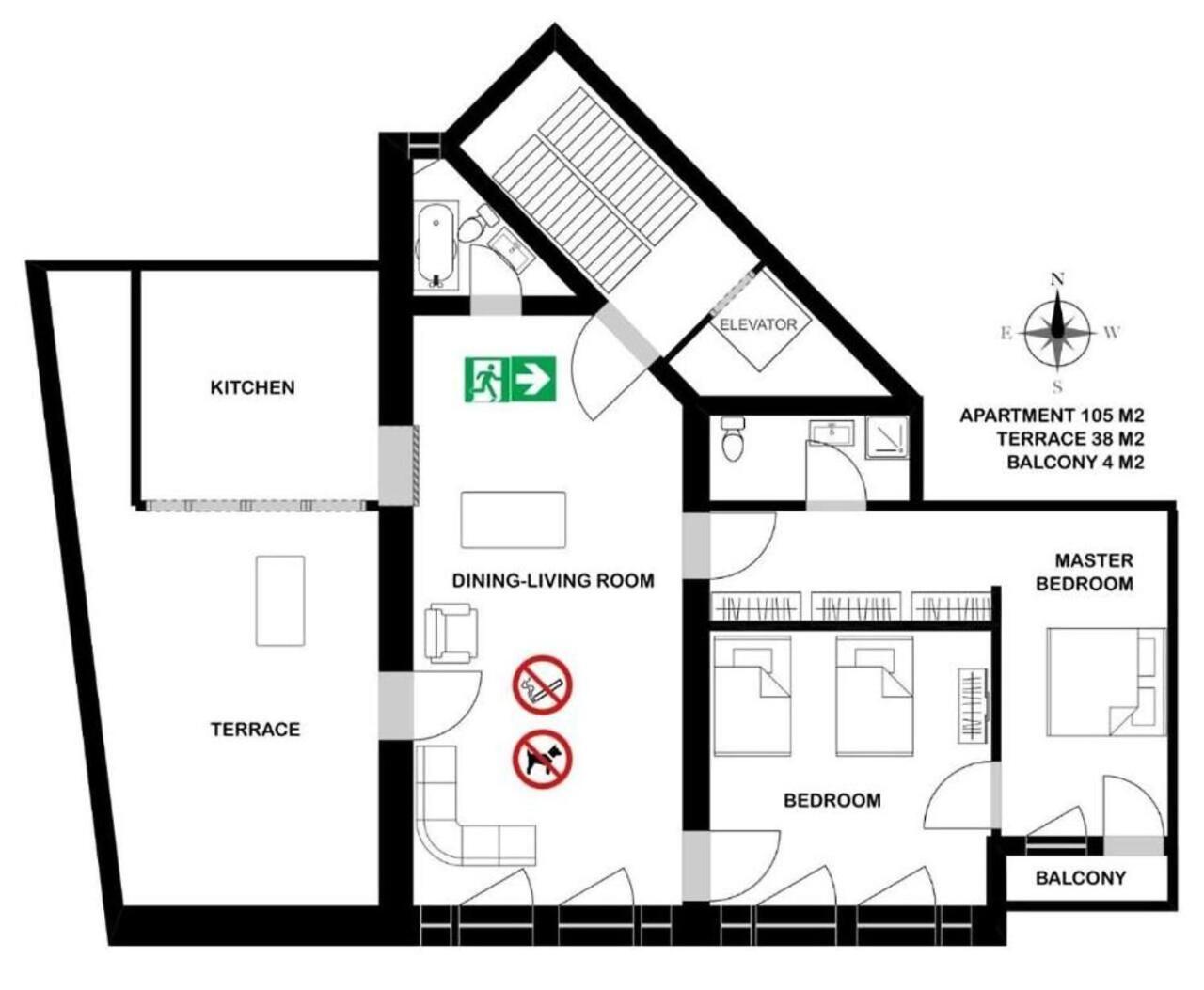 105M2 Penthouse Sea View Rijeka With Free Garage Parking Leilighet Eksteriør bilde